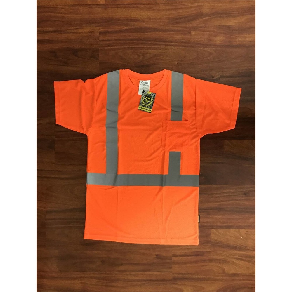 Occunomix Hi-Viz Work Shirt Ansi/Sea Type R Class 2 Short Sleeve Sz Medium